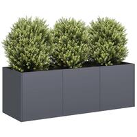 Plantekasse antracitgrå 120x40x40 cm koldvalset stål