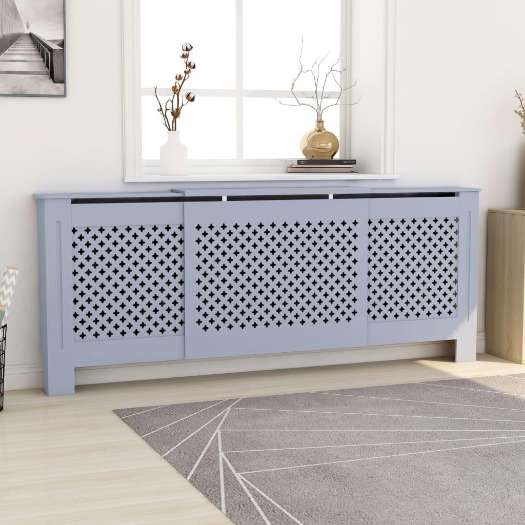 Radiatorskjuler 205 cm MDF grå