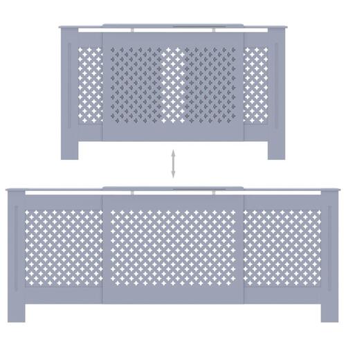 Radiatorskjuler 205 cm MDF grå