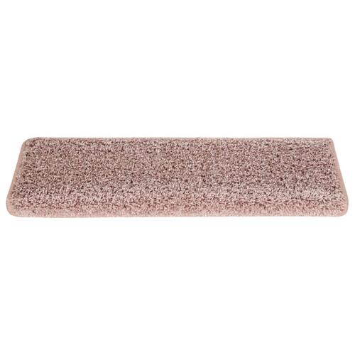 15 stk. trappemåtter 65x21x4 cm hvid og pink