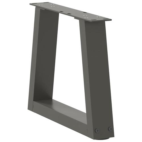 Spisebordsben V-form 2 stk 40x(30-31,3) cm stål antracitgrå