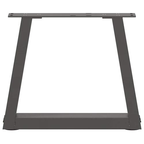 Spisebordsben V-form 2 stk 40x(30-31,3) cm stål antracitgrå