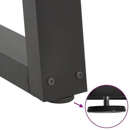 Spisebordsben V-form 2 stk 40x(30-31,3) cm stål antracitgrå