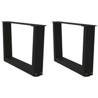 Spisebordsben V-form 2 stk 50x(30-31,3) cm stål sort