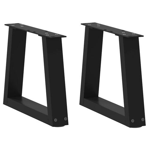 Spisebordsben V-form 2 stk 40x(30-31,3) cm stål sort