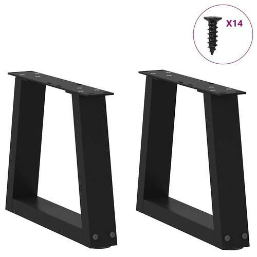 Spisebordsben V-form 2 stk 40x(30-31,3) cm stål sort