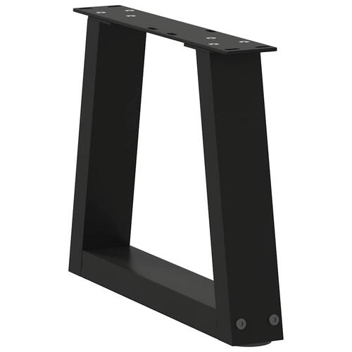 Spisebordsben V-form 2 stk 40x(30-31,3) cm stål sort