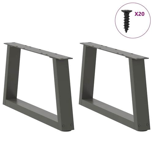 Spisebordsben V-form 2 stk 50x(30-31,3) cm stål antracitgrå