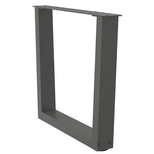 Spisebordsben V-formet 2 stk. 60x(42-43,3) cm stål antracitgrå