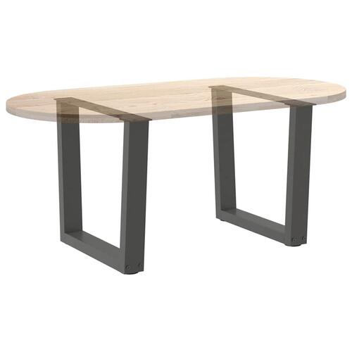 Spisebordsben V-formet 2 stk. 60x(42-43,3) cm stål antracitgrå