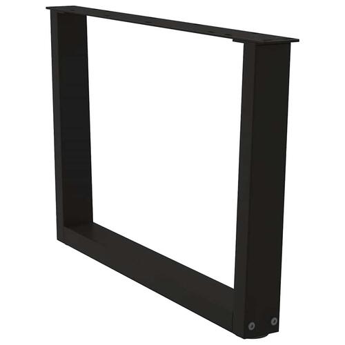 Spisebordsben V-formet 2 stk. 70x(42-43,3) cm stål sort
