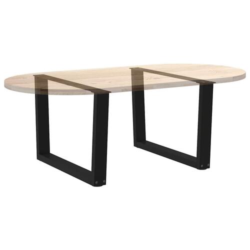 Spisebordsben V-formet 2 stk. 70x(42-43,3) cm stål sort