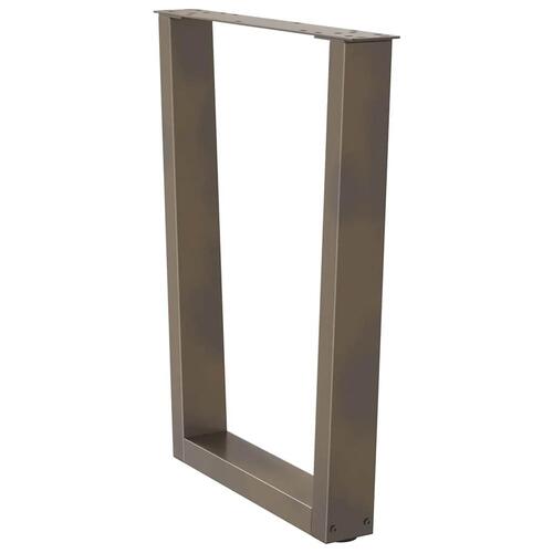 Spisebordsben V-formet 2 stk naturstål 60x(72-73,3) cm stål