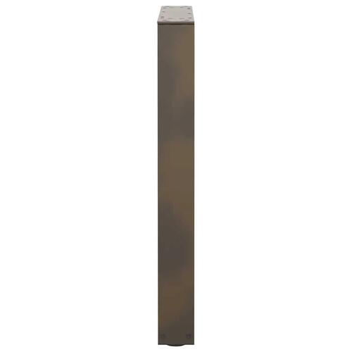 Spisebordsben V-formet 2 stk naturstål 60x(72-73,3) cm stål