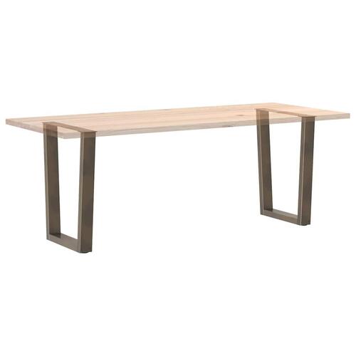 Spisebordsben V-formet 2 stk naturstål 60x(72-73,3) cm stål