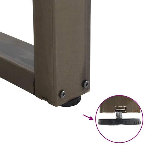 Spisebordsben V-formet 2 stk naturstål 60x(72-73,3) cm stål