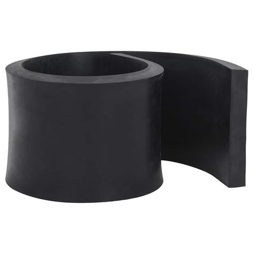 Gummikant til sneplov 120x15x2 cm sort