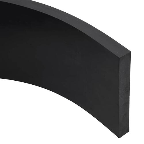 Gummikant til sneplov 120x15x2 cm sort