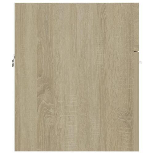 Skab til håndvask 41x38,5x46 cm konstrueret træ sonoma-eg