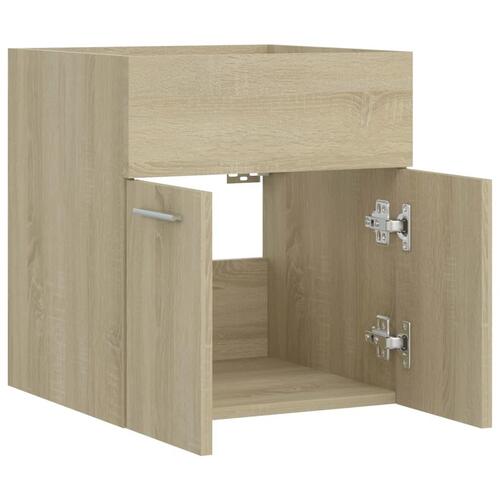 Skab til håndvask 41x38,5x46 cm konstrueret træ sonoma-eg