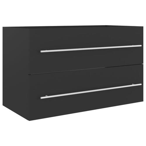 Vaskeskab 80x38,5x48 cm spånplade grå