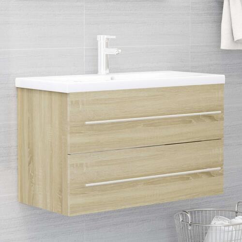Vaskeskab 80x38,5x48 cm spånplade sonoma-eg