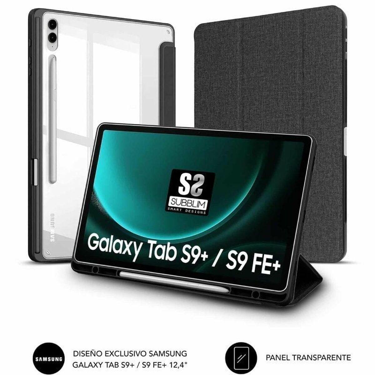 Subblim tablet cover til Samsung Galaxy Tab S9+ / S9 FE+ 12,4" - Sort