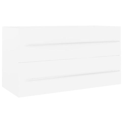 Vaskeskab 90x38,5x48 cm spånplade hvid
