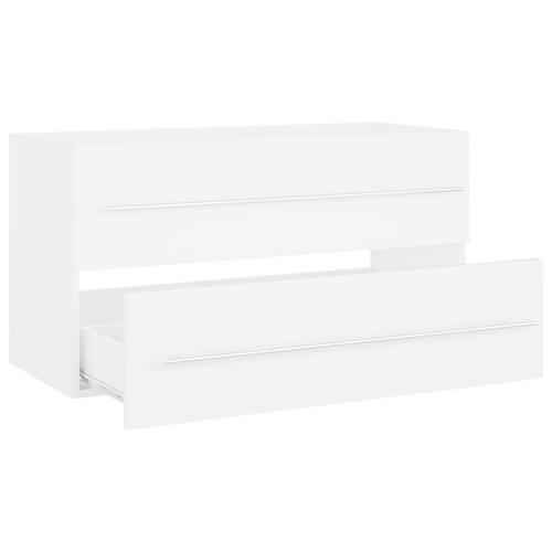Vaskeskab 90x38,5x48 cm spånplade hvid