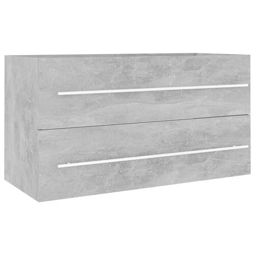 Vaskeskab 90x38,5x48 cm spånplade betongrå