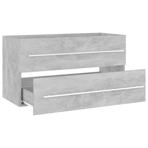 Vaskeskab 90x38,5x48 cm spånplade betongrå