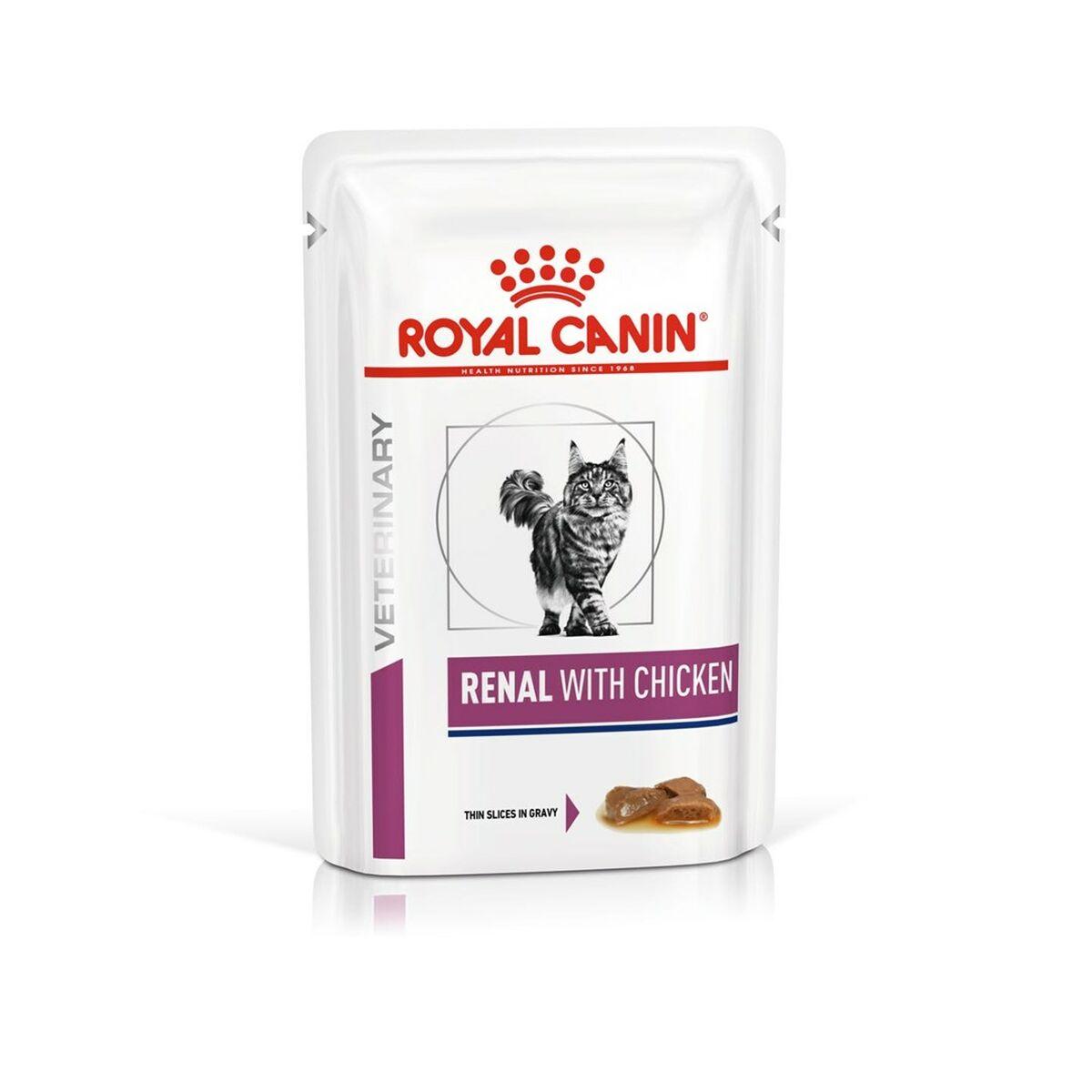 Kattemad Royal Canin Renal With Chicken Fugle Gris 12 x 85 g