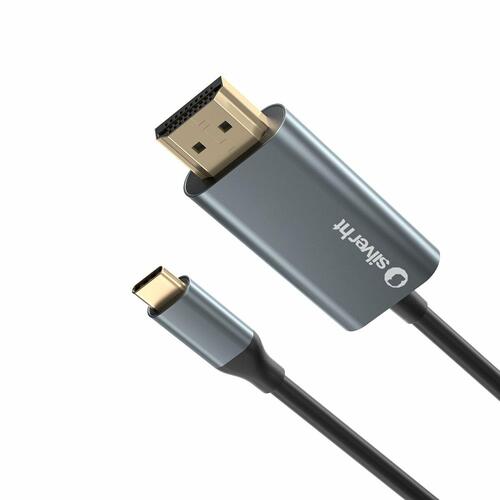 USB-C til HDMI-kabel Silver HT LOGAN Sort