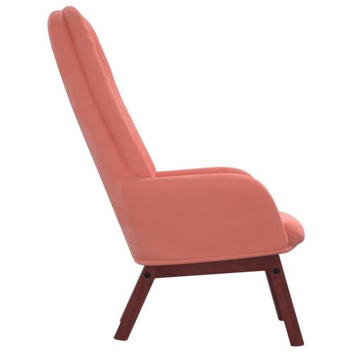 Lænestol fløjl pink