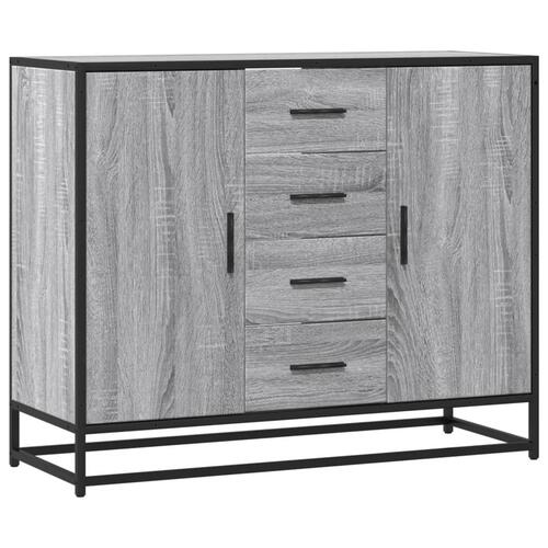 Skænk 92x35x76 cm konstrueret træ grå sonoma-eg