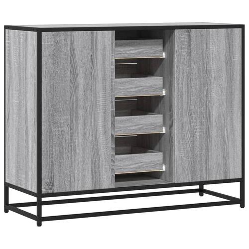 Skænk 92x35x76 cm konstrueret træ grå sonoma-eg