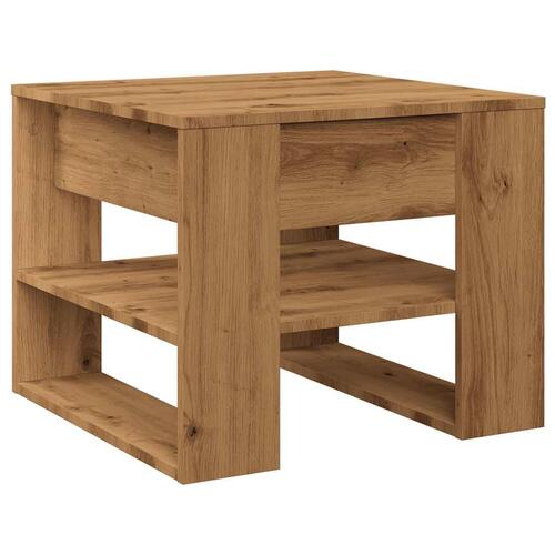 Sofabord 55,5x55x45 cm konstrueret træ kunsteg