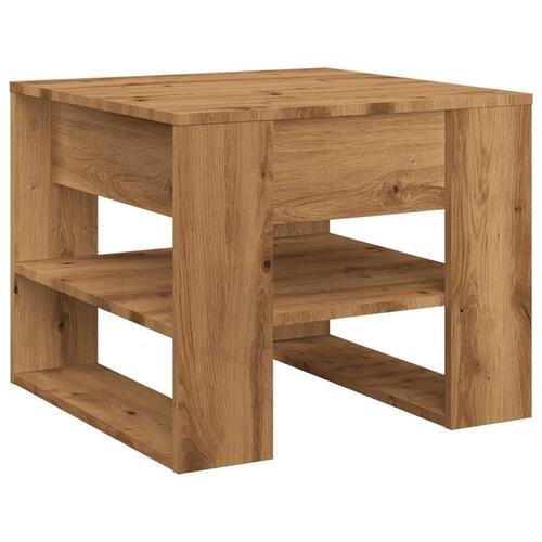 Sofabord 55,5x55x45 cm konstrueret træ kunsteg