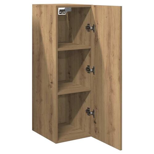 Tv-bord 30,5x30x90 cm konstrueret træ kunsteg