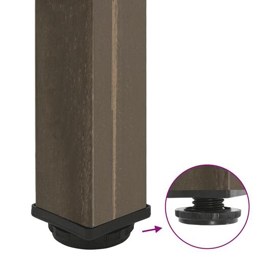 Sofabordben 4 stk. naturstål 30-32 cm stål