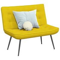 Bænk 110x74x84 cm velour gul
