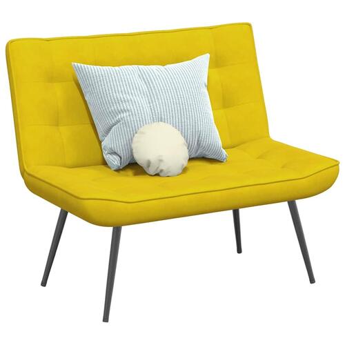 Bænk 110x74x84 cm velour gul