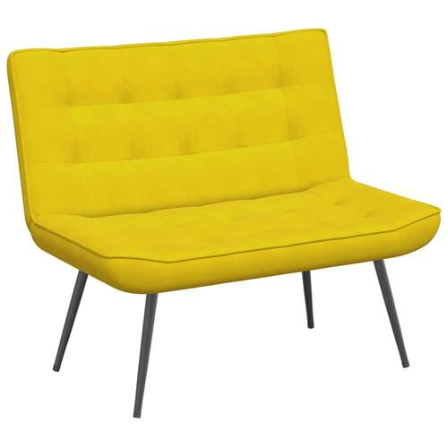 Bænk 110x74x84 cm velour gul
