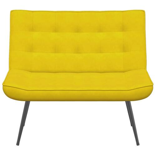 Bænk 110x74x84 cm velour gul