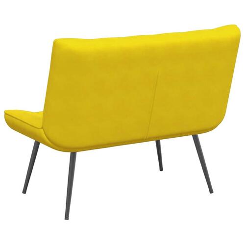 Bænk 110x74x84 cm velour gul