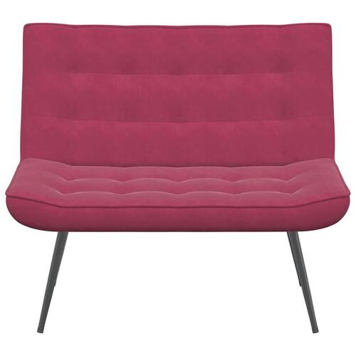 Bænk 110x74x84 cm velour vinrød