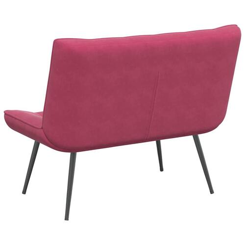 Bænk 110x74x84 cm velour vinrød