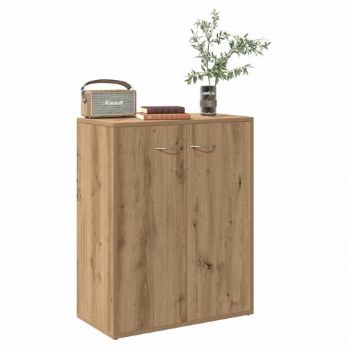 Skænk 60 × 30 × 75 cm i konstrueret træ - egetræsfarve