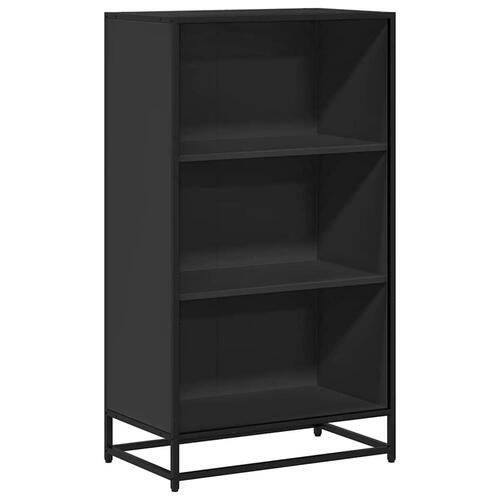 Bogreol 60x35x107,5 cm konstrueret træ sort