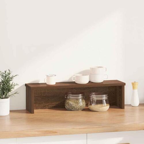 Køkkenstativ kan stables 50x15x16 cm brun egetræsfarve